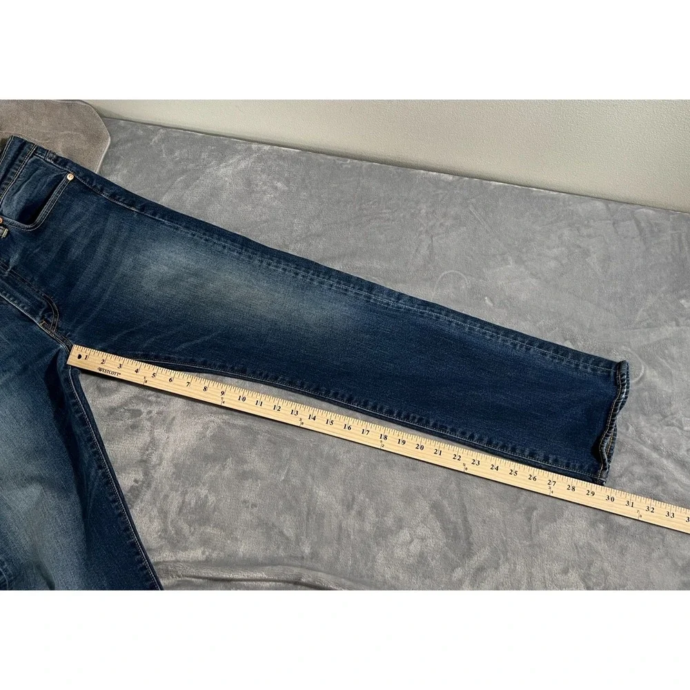 Levis 513 Slim Straight Fit Jeans Mens 32x30 Blue Denim Stretch Low Rise